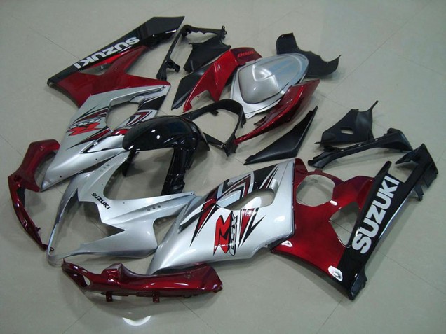 Großhandel GSXR 1000 K5 2005-2006 Motorrad Verkleidungen - Silber Rot Großhandel GSXR 1000 K5 2005-2006 Motorrad Verkleidungen - Silber Rot