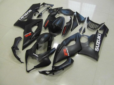 Großhandel GSXR 1000 K5 2005-2006 Motorrad Verkleidungen - Matt Schwarz mit Weißen Aufklebern