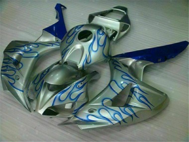 Großhandel CBR 1000 RR 2006-2007 Motorrad Verkleidungen - Blau Flamme Silber