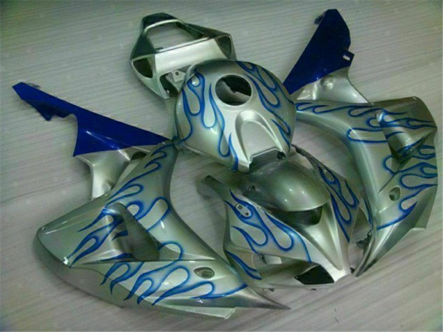 Großhandel CBR 1000 RR 2006-2007 Motorrad Verkleidungen - Blau Flamme Silber Großhandel CBR 1000 RR 2006-2007 Motorrad Verkleidungen - Blau Flamme Silber