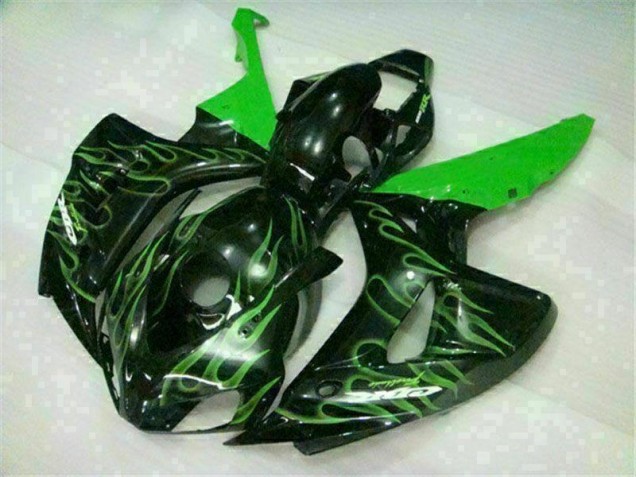Großhandel CBR 1000 RR 2006-2007 Motorrad Verkleidungen - Grüne Flamme Schwarz Großhandel CBR 1000 RR 2006-2007 Motorrad Verkleidungen - Grüne Flamme Schwarz