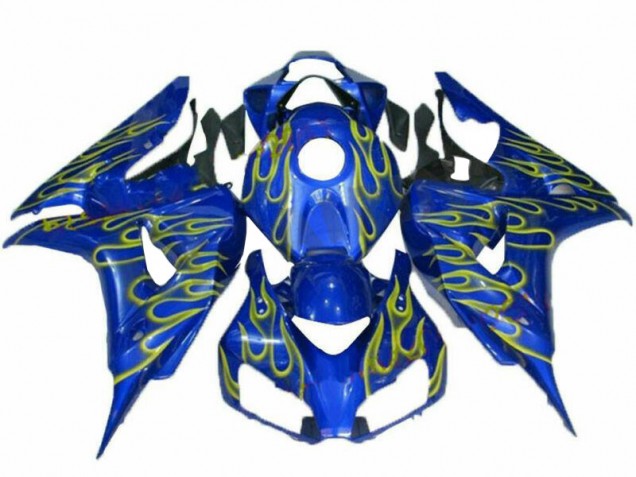 Großhandel CBR 1000 RR 2006-2007 Motorrad Verkleidungen - Gelb Flamme Blau Großhandel CBR 1000 RR 2006-2007 Motorrad Verkleidungen - Gelb Flamme Blau