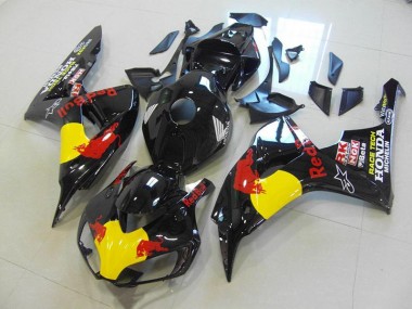 Großhandel CBR 1000 RR 2006-2007 Motorrad Verkleidungen - Schwarzer Rot Bull