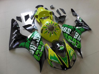 Großhandel CBR 1000 RR 2006-2007 Motorrad Verkleidungen - Grün Gelb Rossi