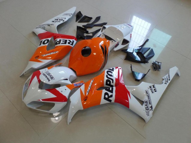 Großhandel CBR 1000 RR 2006-2007 Motorrad Verkleidungen - Weiß Und Orange Repsol Großhandel CBR 1000 RR 2006-2007 Motorrad Verkleidungen - Weiß Und Orange Repsol