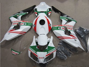 Großhandel CBR 1000 RR 2006-2007 Motorrad Verkleidungen - Weiß Grün Rot Castrol