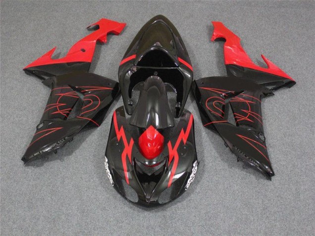 Großhandel ZX10R 2006-2007 Motorrad Verkleidungen - Schwarz Rot Großhandel ZX10R 2006-2007 Motorrad Verkleidungen - Schwarz Rot
