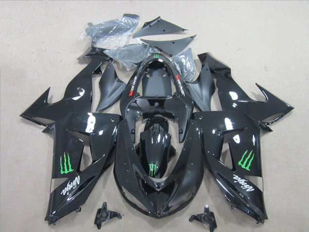 Großhandel ZX10R 2006-2007 Motorrad Verkleidungen - Schwarz Grün Monster Ninja Großhandel ZX10R 2006-2007 Motorrad Verkleidungen - Schwarz Grün Monster Ninja