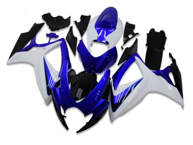 Großhandel GSXR 600 / 750 K6 2006-2007 Motorrad Verkleidungen Komplett Sets - Blau Weiß