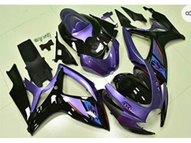 Großhandel GSXR 600 / 750 K6 2006-2007 Motorrad Verkleidungen - Lila Schwarz