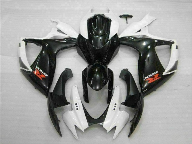 Großhandel GSXR 600 / 750 K6 2006-2007 Motorrad Verkleidungen - Weiß Schwarz Großhandel GSXR 600 / 750 K6 2006-2007 Motorrad Verkleidungen - Weiß Schwarz