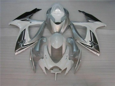 Großhandel GSXR 600 / 750 K6 2006-2007 Motorrad Verkleidungen - Weiß Silber