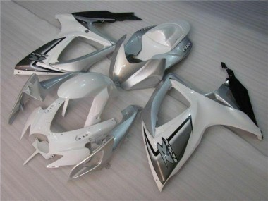 Großhandel GSXR 600 / 750 K6 2006-2007 Motorrad Verkleidung - Weiß Silber