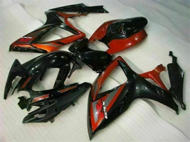 Großhandel GSXR 600 / 750 K6 2006-2007 Motorrad Vollverkleidung - Schwarz Rot
