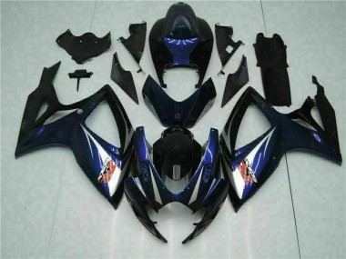 Großhandel GSXR 600 / 750 K6 2006-2007 Motorrad Vollverkleidung - Schwarz Blau