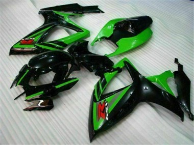 Großhandel GSXR 600 / 750 K6 2006-2007 Motorrad Verkleidungen - Schwarz Grün