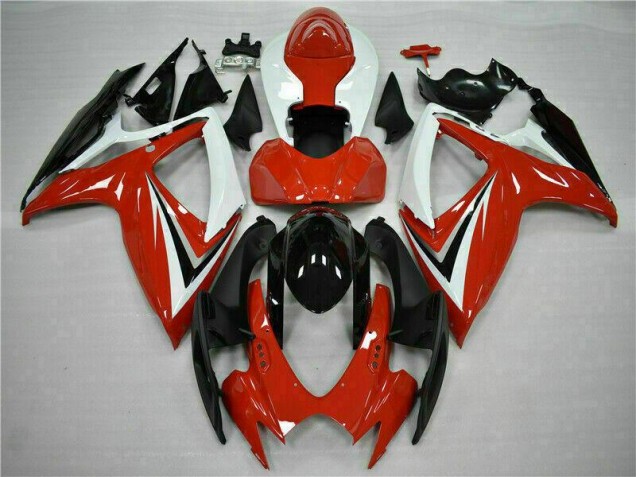 Großhandel GSXR 600 / 750 K6 2006-2007 Motorrad Verkleidung - Rot Weiß Großhandel GSXR 600 / 750 K6 2006-2007 Motorrad Verkleidung - Rot Weiß
