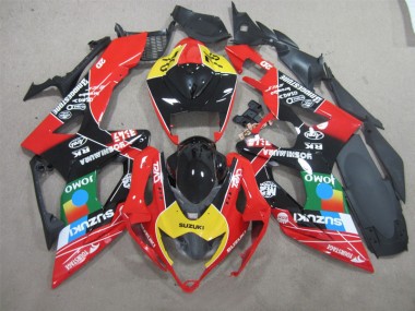 Großhandel GSXR 600 K6 2006-2007 Motorrad Verkleidungen - Schwarz Rot Gelb Jomo
