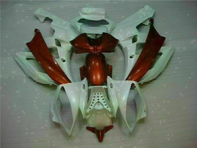 Großhandel R6 2006-2007 Motorrad Verkleidungen - Weiß Braun