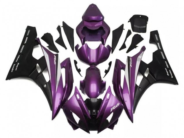 Großhandel R6 2006-2007 Motorrad Verkleidungen - Lila Schwarz Großhandel R6 2006-2007 Motorrad Verkleidungen - Lila Schwarz