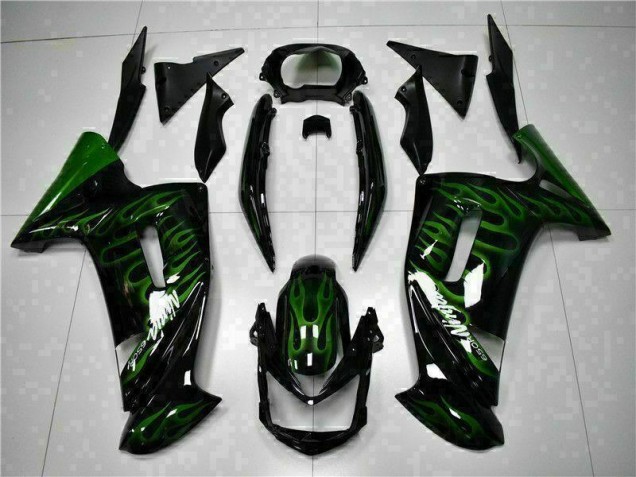 Großhandel EX650 2006-2008 Motorrad Verkleidungen - Grüne Flamme Großhandel EX650 2006-2008 Motorrad Verkleidungen - Grüne Flamme