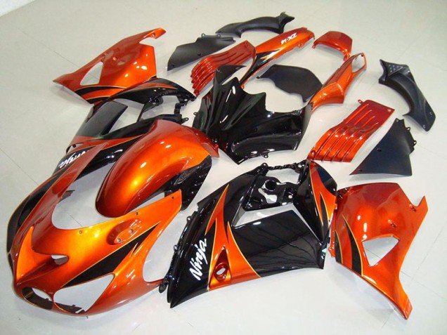 Großhandel ZX14R ZZR 1400 2006-2011 Motorrad Verkleidungen - Orange Schwarz Großhandel ZX14R ZZR 1400 2006-2011 Motorrad Verkleidungen - Orange Schwarz