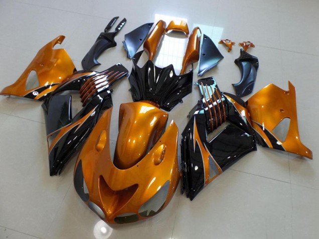 Großhandel ZX14R ZZR 1400 2006-2011 Motorrad Verkleidungen - Braun und Schwarz, kein Aufkleber Großhandel ZX14R ZZR 1400 2006-2011 Motorrad Verkleidungen - Braun und Schwarz, kein Aufkleber