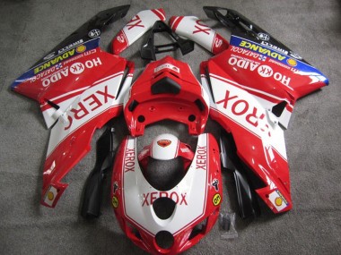 Großhandel Ducati 749 2005-2006 Motorrad Verkleidungen - Rot Weiß Xerox
