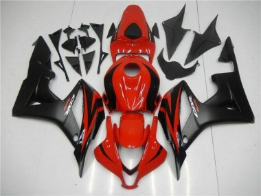 Großhandel CBR 600 RR 2007-2008 Motorrad Verkleidungen Komplett Sets - Schwarz Rot