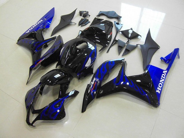 Großhandel CBR 600 RR 2007-2008 Motorrad Verkleidungen - Schwarze Blau Flamme Großhandel CBR 600 RR 2007-2008 Motorrad Verkleidungen - Schwarze Blau Flamme