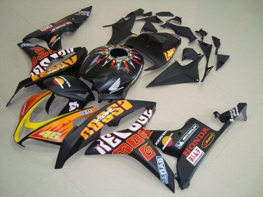 Großhandel CBR 600 RR 2007-2008 Motorrad Verkleidungen - Matt Schwarzer Rossi