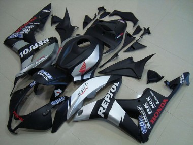 Großhandel CBR 600 RR 2007-2008 Motorrad Verkleidungen - Matt Schwarz Silber Repsol