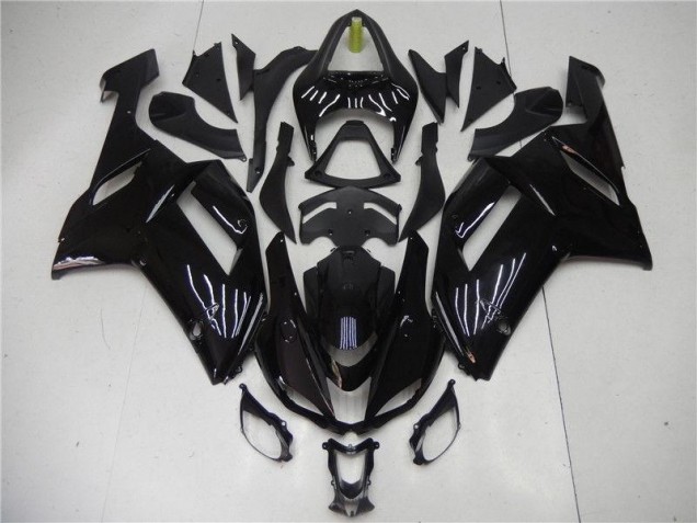 Großhandel ZX6R 2007-2008 Motorrad Verkleidung - Glänzend Schwarz