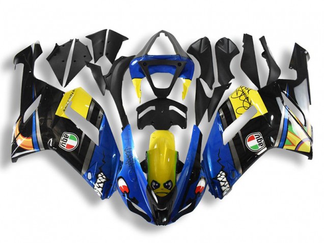 Großhandel ZX6R 2007-2008 Motorrad Verkleidungen - Blau Hai