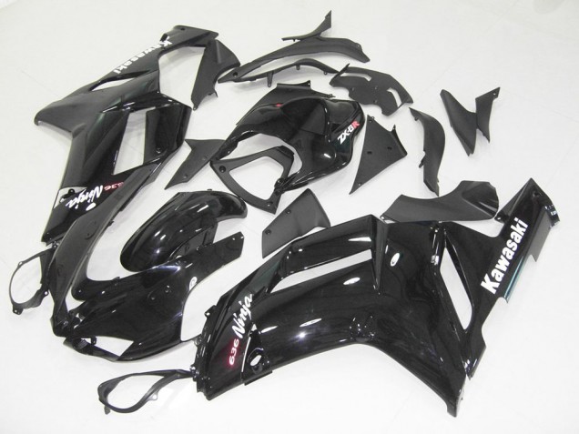 Großhandel ZX6R 2007-2008 Motorrad Verkleidungen - Glänzend Schwarz