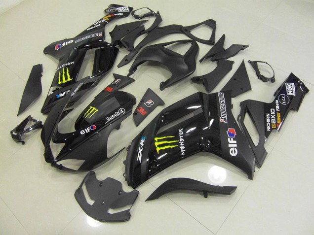 Großhandel ZX6R 2007-2008 Motorrad Verkleidungen - Schwarz Monster Großhandel ZX6R 2007-2008 Motorrad Verkleidungen - Schwarz Monster