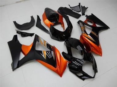 Großhandel GSXR 1000 K7 2007-2008 Motorrad Verkleidungen - Orange Schwarz