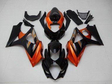Großhandel GSXR 1000 K7 2007-2008 Motorrad Verkleidungen - Orange Schwarz