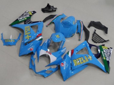 Großhandel GSXR 1000 K7 2007-2008 Motorrad Verkleidungen - Hell blau Rizla