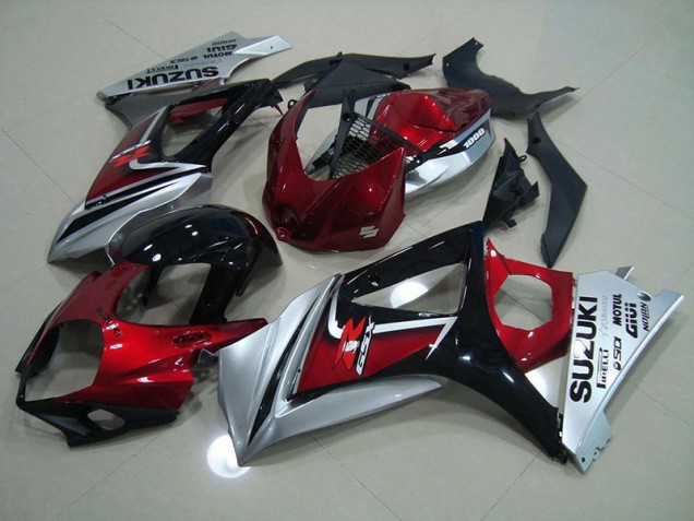 Großhandel GSXR 1000 K7 2007-2008 Motorrad Verkleidung - Rot Schwarz Silber Großhandel GSXR 1000 K7 2007-2008 Motorrad Verkleidung - Rot Schwarz Silber