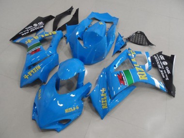 Großhandel GSXR 1000 K7 2007-2008 Motorrad Verkleidungen - Blau Rizla Rennen