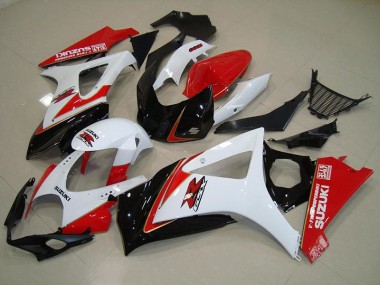 Großhandel GSXR 1000 K7 2007-2008 Motorrad Verkleidungen - Weiß Rot Schwarz