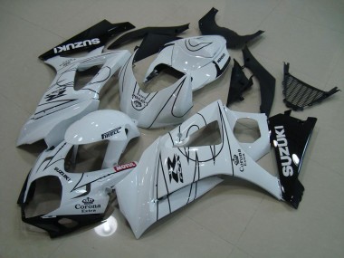 Großhandel GSXR 1000 K7 2007-2008 Motorrad Verkleidungen - Weiß Corona