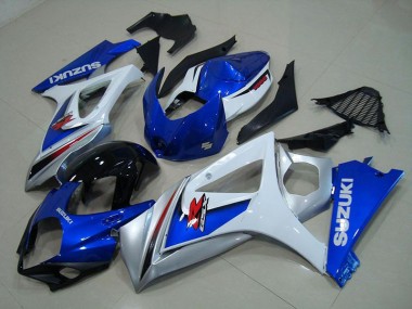 Großhandel GSXR 1000 K7 2007-2008 Motorrad Verkleidungen - Weiß Blau
