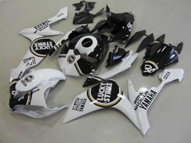 Großhandel R1 2007-2008 Motorrad Verkleidungen - Schwarzer Lucky Strike