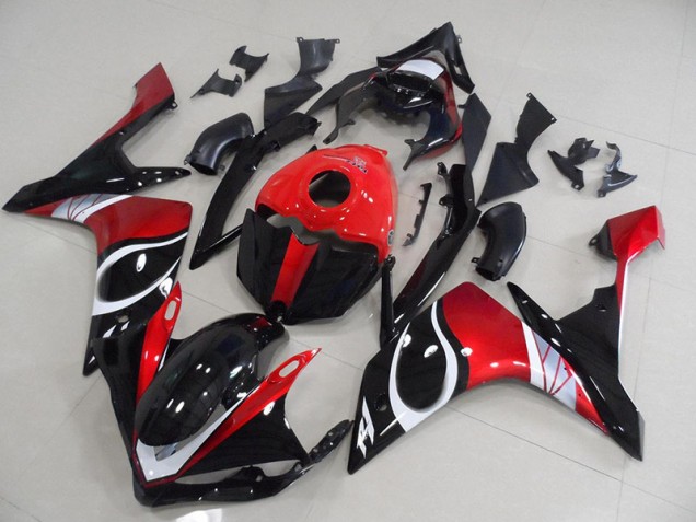 Großhandel R1 2007-2008 Motorrad Verkleidungen - Schwarz rot Glänzend Großhandel R1 2007-2008 Motorrad Verkleidungen - Schwarz rot Glänzend