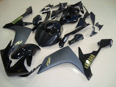Großhandel R1 2007-2008 Motorrad Verkleidungen - Matt Schwarz Gold