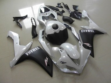 Großhandel R1 2007-2008 Motorrad Verkleidungen - Perl Weiß Matt Schwarz