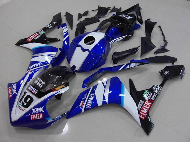 Großhandel R1 2007-2008 Motorrad Verkleidungen - Weiß Blau Großhandel R1 2007-2008 Motorrad Verkleidungen - Weiß Blau