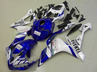 Großhandel R1 2007-2008 Motorrad Verkleidungen - Weiß Blau Tri Colour
